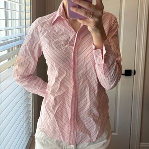 GAP pink striped button down 💕✨